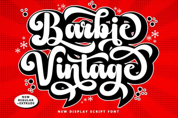 Barbie Vintage: The Bold Script for Retro-Modern Designs
