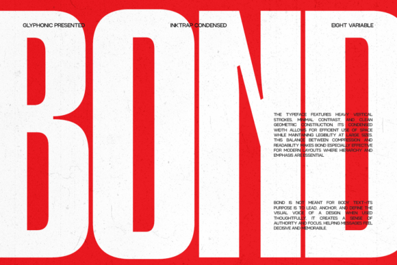 Bond and Bond – Inktrap Condensed: A Typeface for Modern Impact