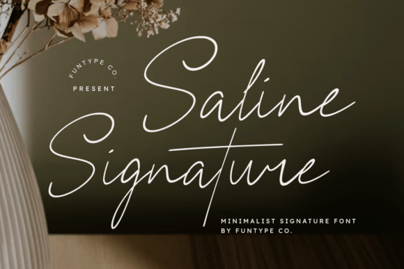 Saline Signature: A Font for Modern Elegance