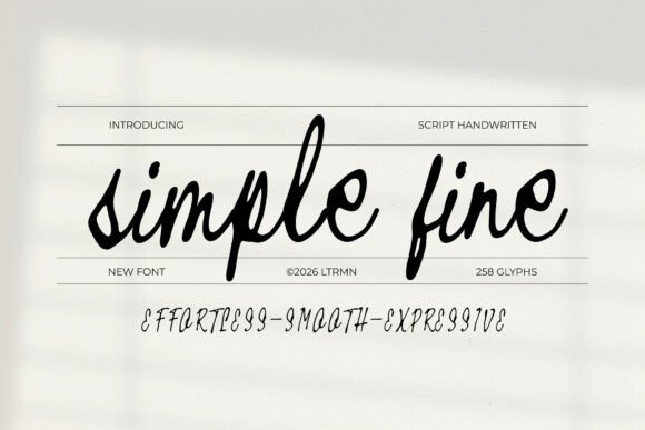 Simple Fine: The Handwritten Font for Modern Brands