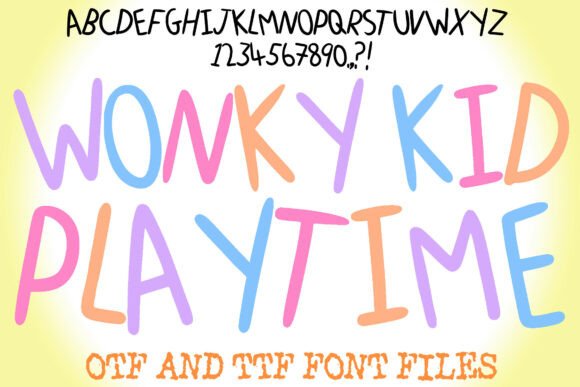 The Handmade Charm of Wonky Kid Playtime Font